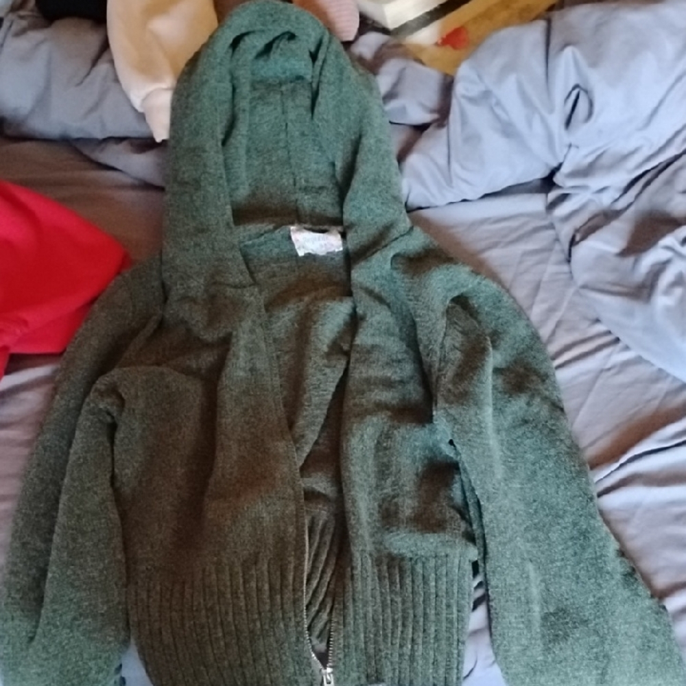 Pink Republic Forest Green Kids Hooded Jacket